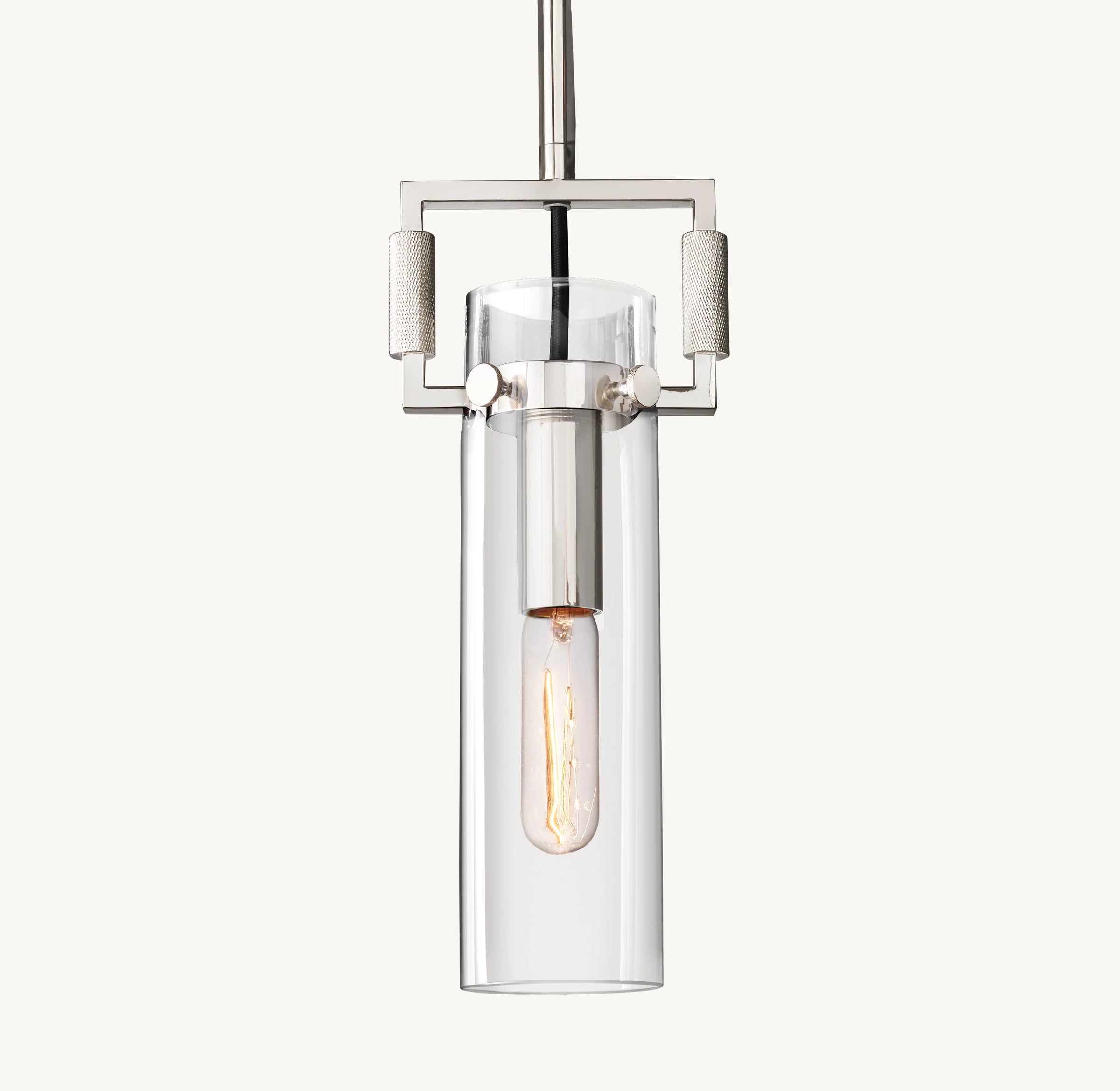 WOMO Clear Glass Cylinder Pendant Light - Machinist