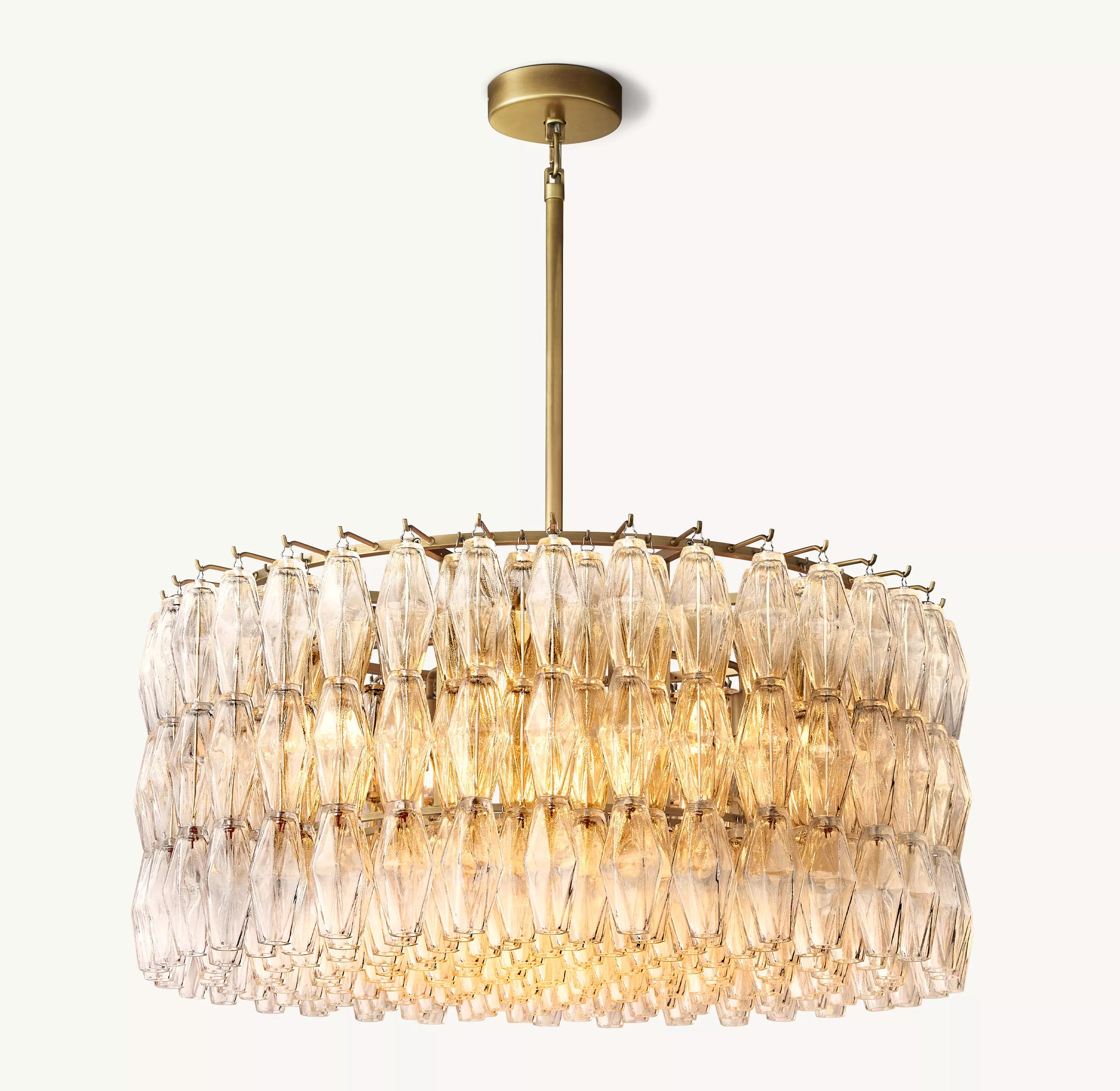 WOMO Clear Murano Glass Round Chandelier - Chiara