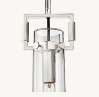 WOMO Clear Glass Cylinder Pendant Light - Machinist