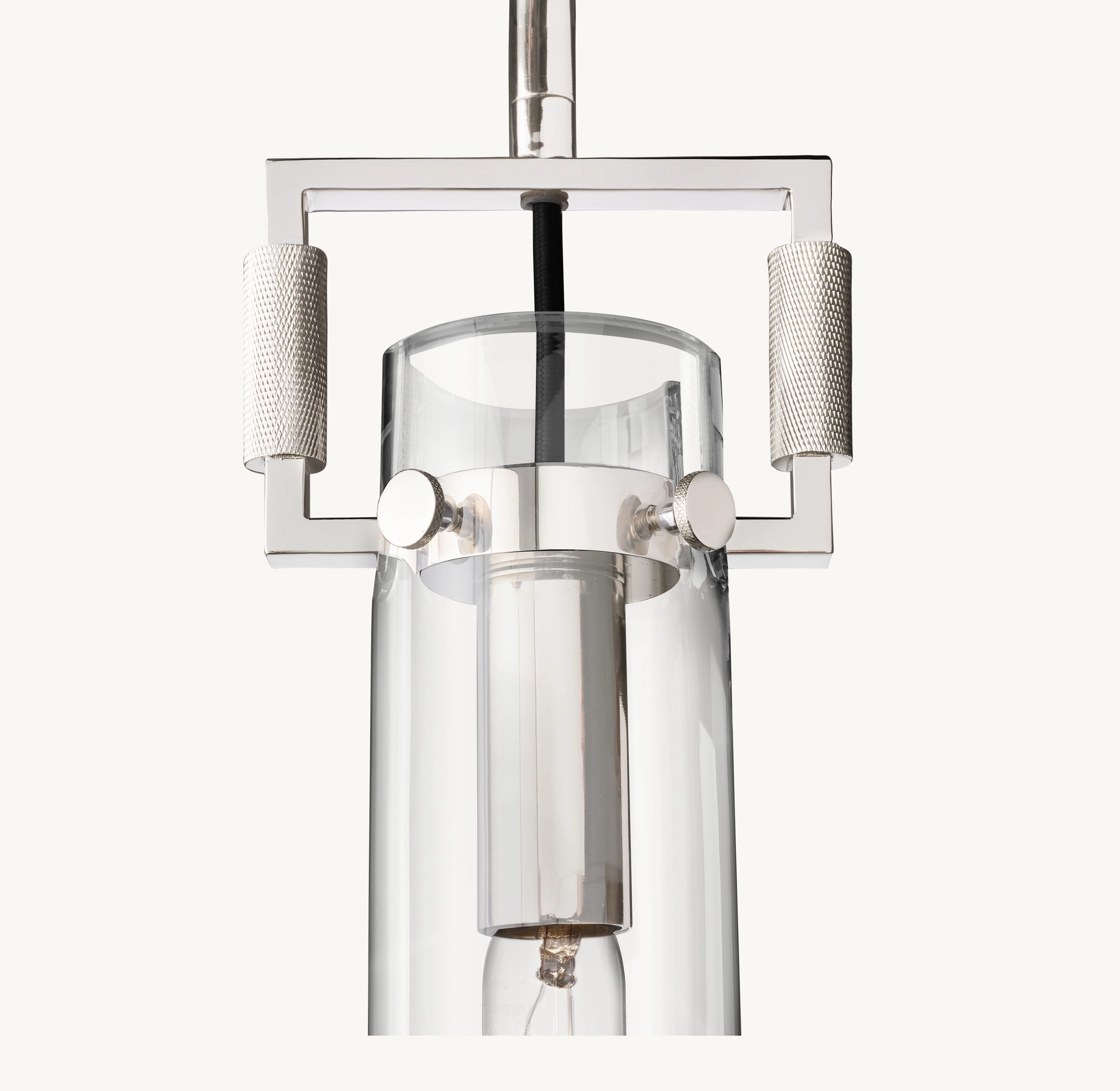WOMO Clear Glass Cylinder Pendant Light - Machinist
