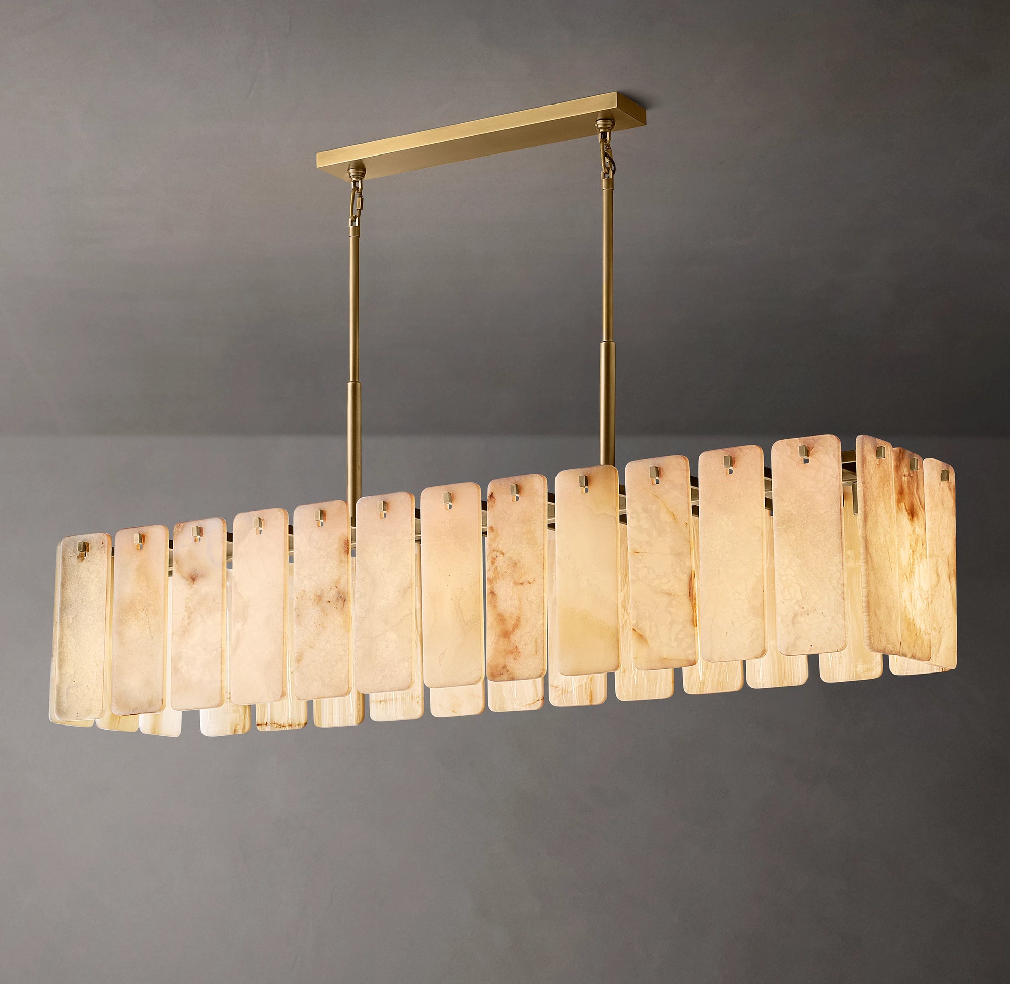 WOMO Alabaster Rectangular Chandelier - Calamette