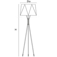 WOMO Faceted Tripod Floor Lamp-WM7004