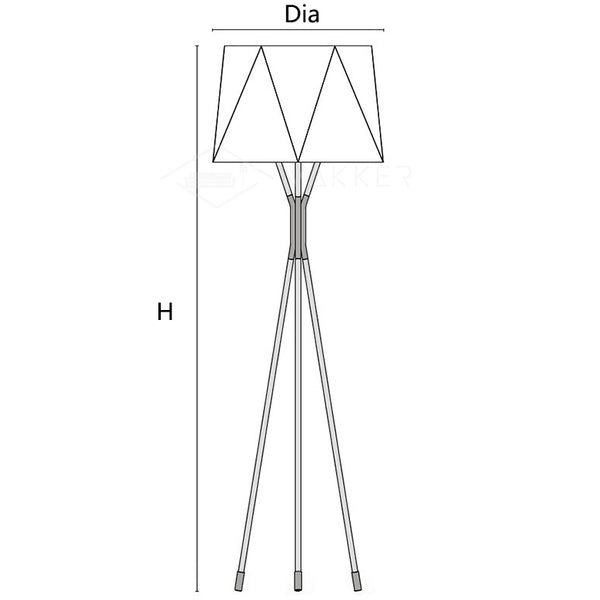 WOMO Faceted Tripod Floor Lamp-WM7004