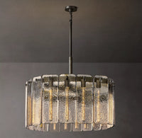 WOMO Textured Glass Round Chandelier - Calamette