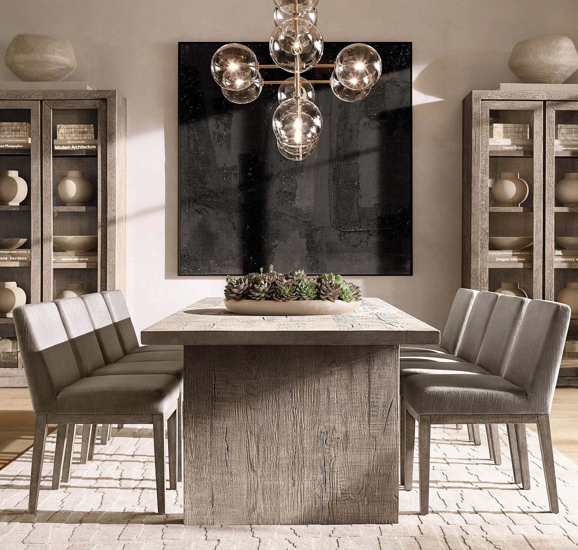 WOMO Linear Sputnik Globe Glass Chandelier - Mobile
