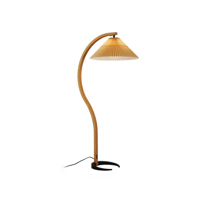 WOMO Pleated Gooseneck Floor Lamp-WM7013