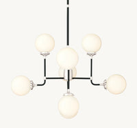 WOMO Milk Glass Sputnik Globe Chandelier - Bistro