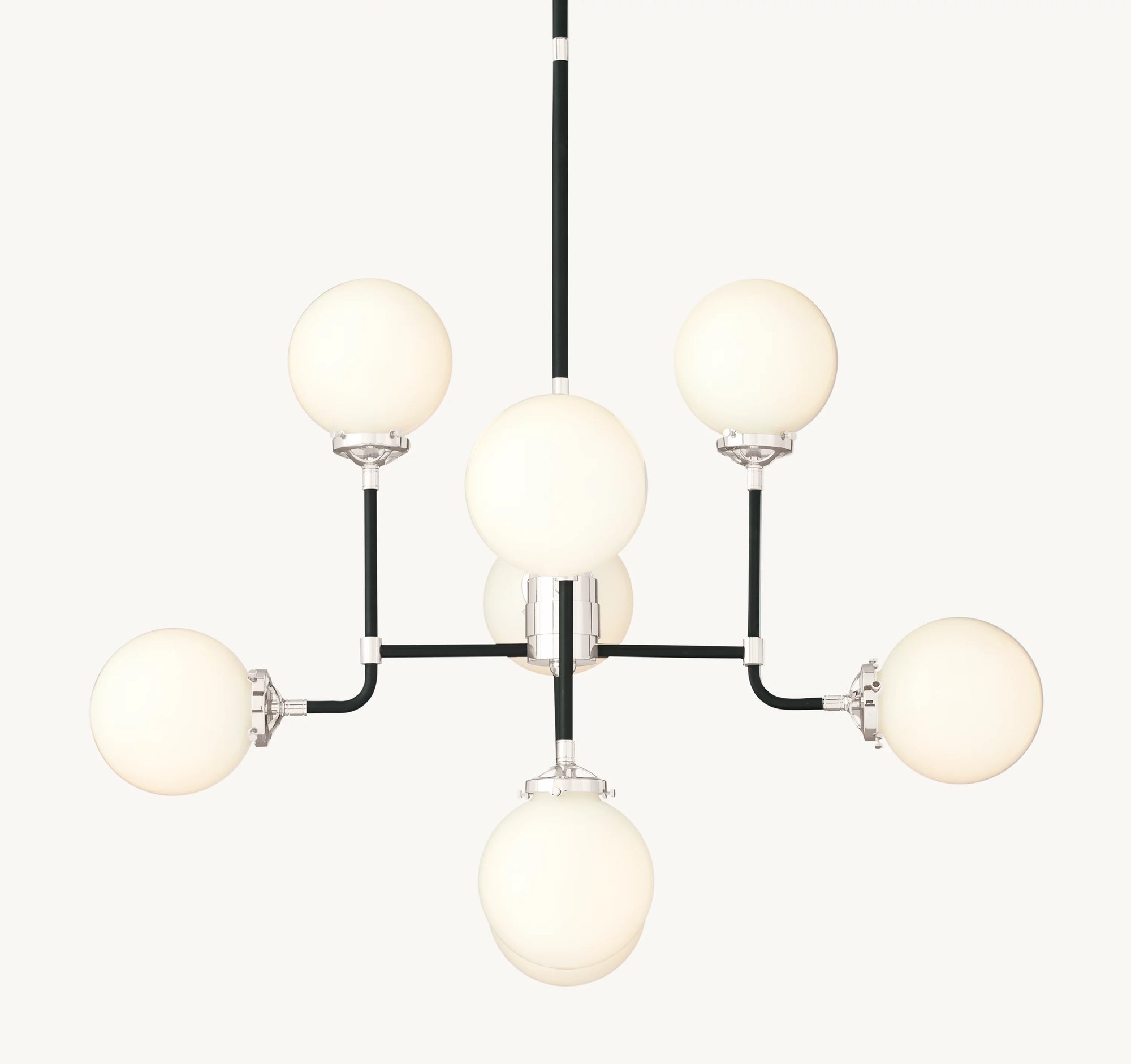 WOMO Milk Glass Sputnik Globe Chandelier - Bistro