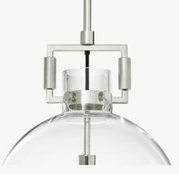 WOMO Clear Glass Globe Pendant Light - Machinist