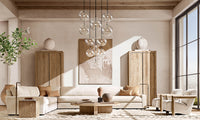WOMO Blown Glass Globe Cluster Chandelier - Mobile
