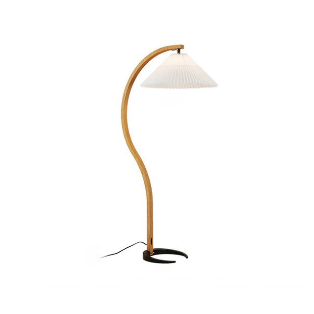 WOMO Pleated Gooseneck Floor Lamp-WM7013