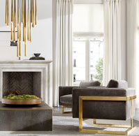 WOMO Pin Cascading Round Chandelier - Aquitaine