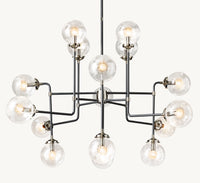 WOMO Clear Glass Sputnik Globe Chandelier - Bistro