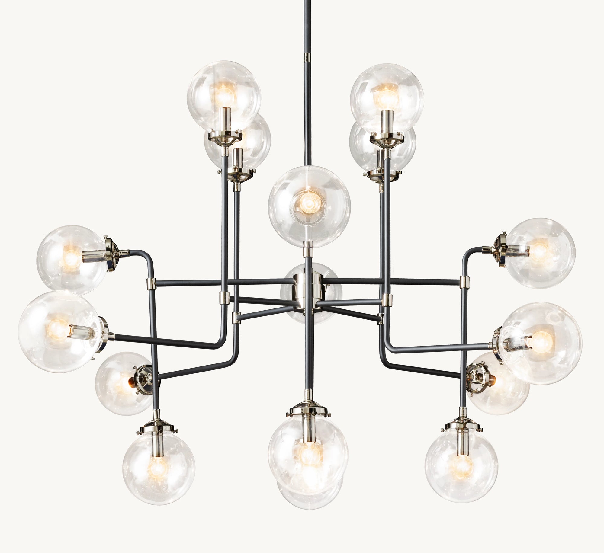 WOMO Clear Glass Sputnik Globe Chandelier - Bistro