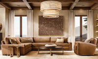WOMO Ribbed Glass Two-Tier Chandelier - San Marco