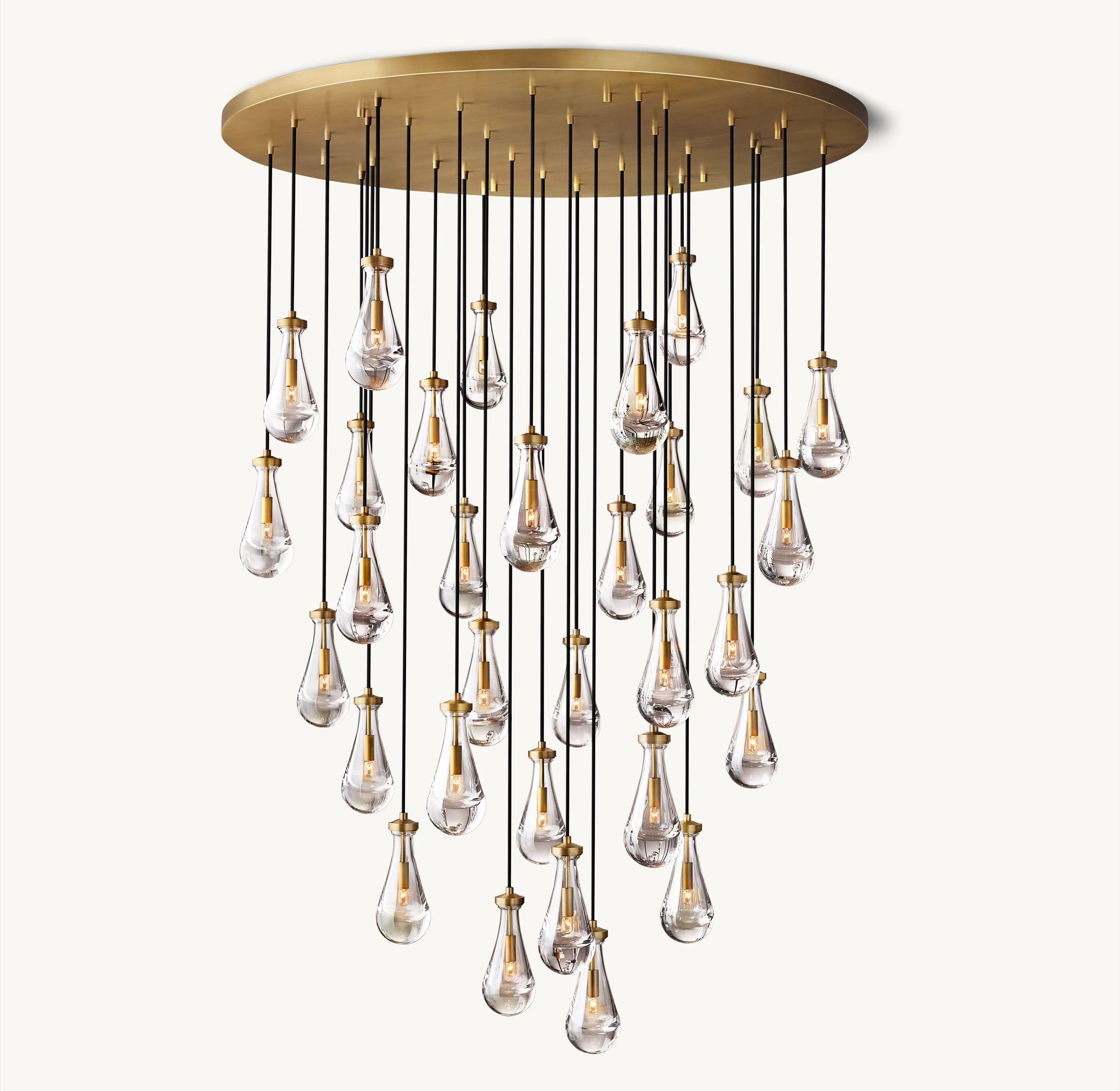 WOMO Raindrop Glass Round Chandelier – Ava