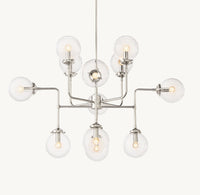 WOMO Clear Glass Sputnik Globe Chandelier - Bistro