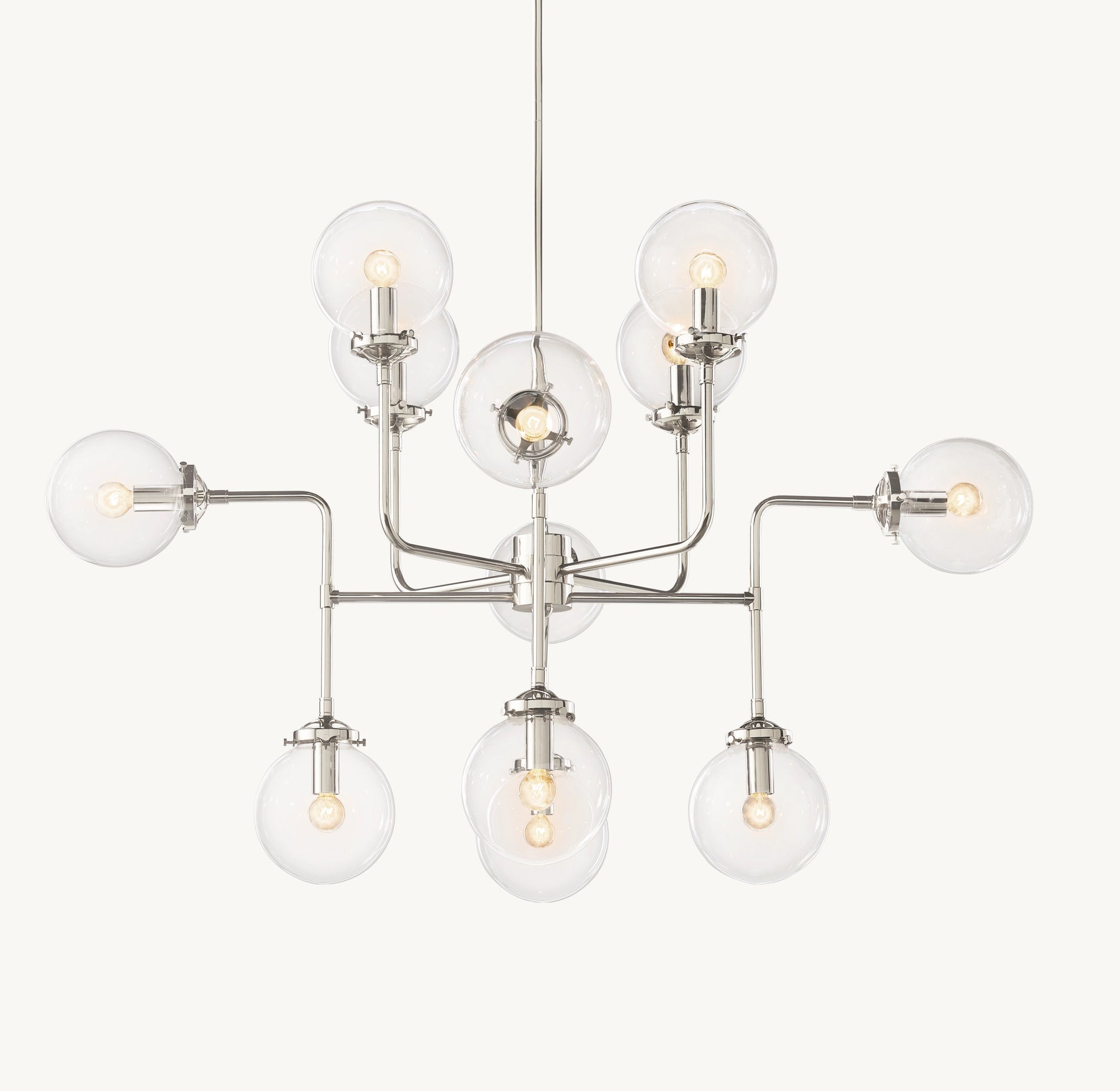 WOMO Clear Glass Sputnik Globe Chandelier - Bistro