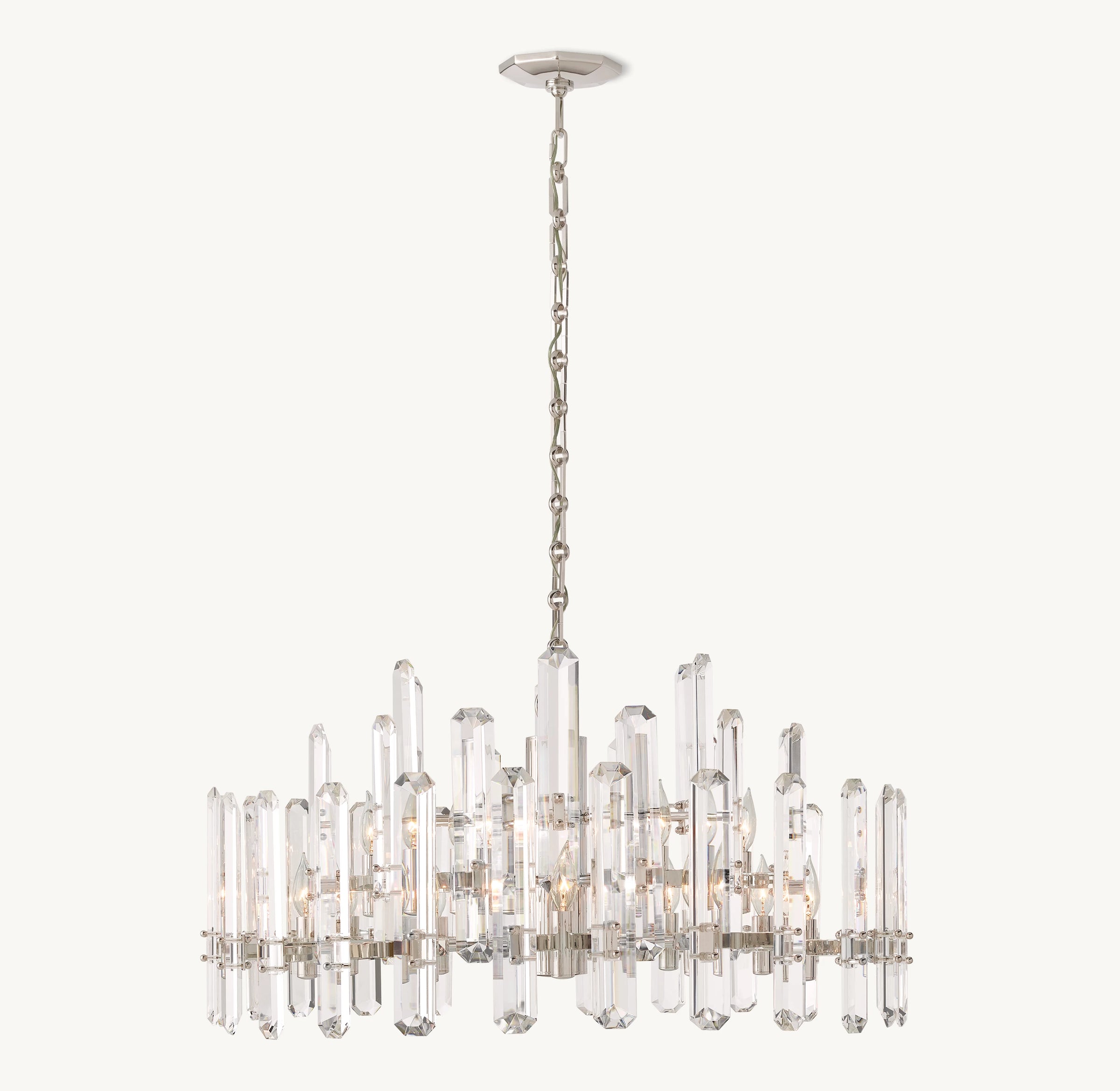 WOMO Crystal Prism Round Chandelier - Bonnington