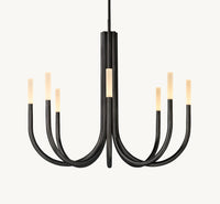 WOMO Candlestick Swoop Arm Chandelier - Rousseau