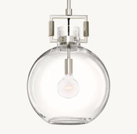 WOMO Clear Glass Globe Pendant Light - Machinist