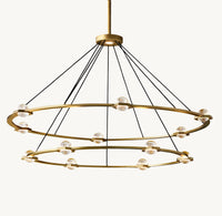 WOMO Globe Crystal Tiered Ring Chandelier - Eclatant