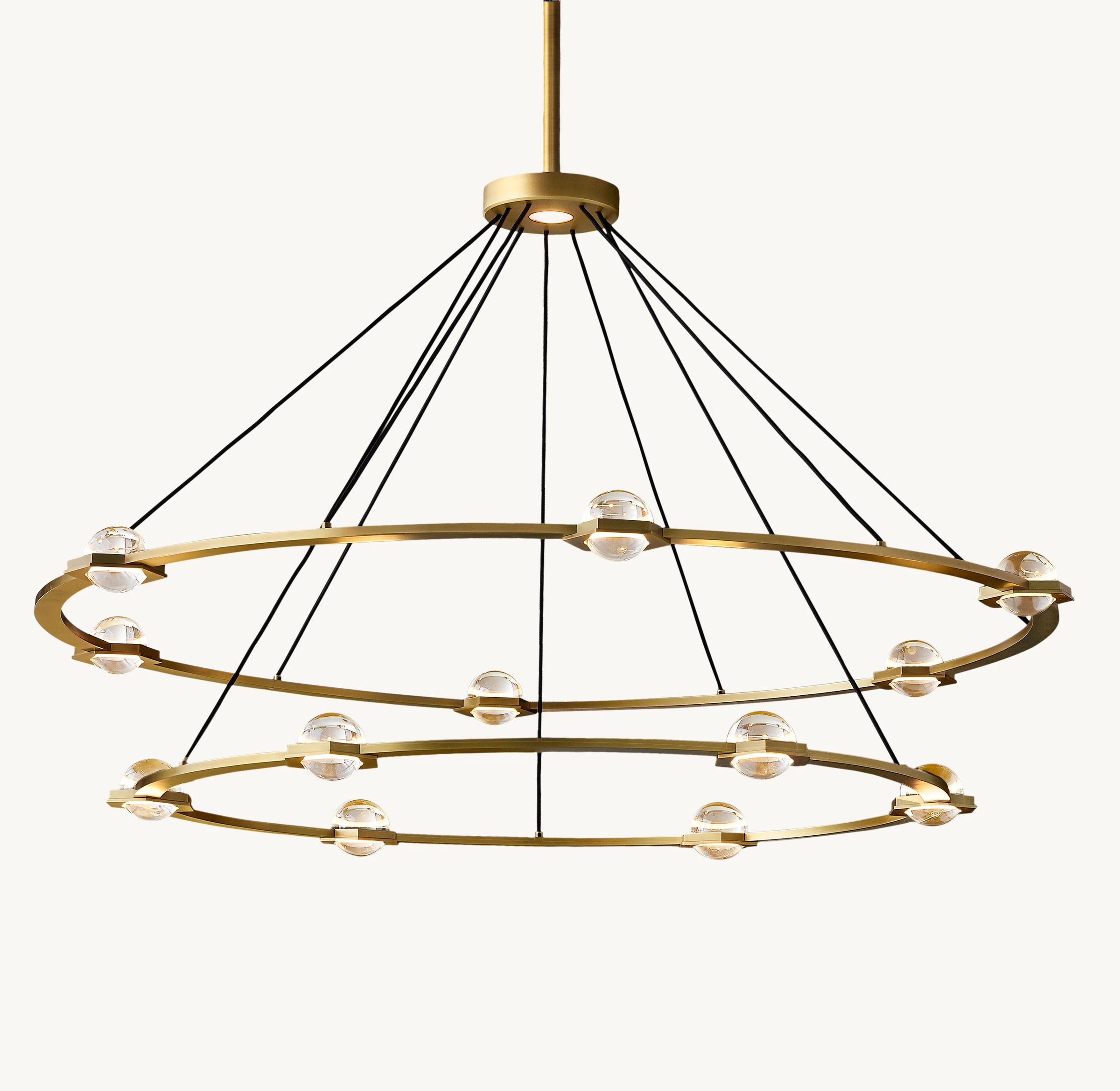 WOMO Globe Crystal Tiered Ring Chandelier - Eclatant