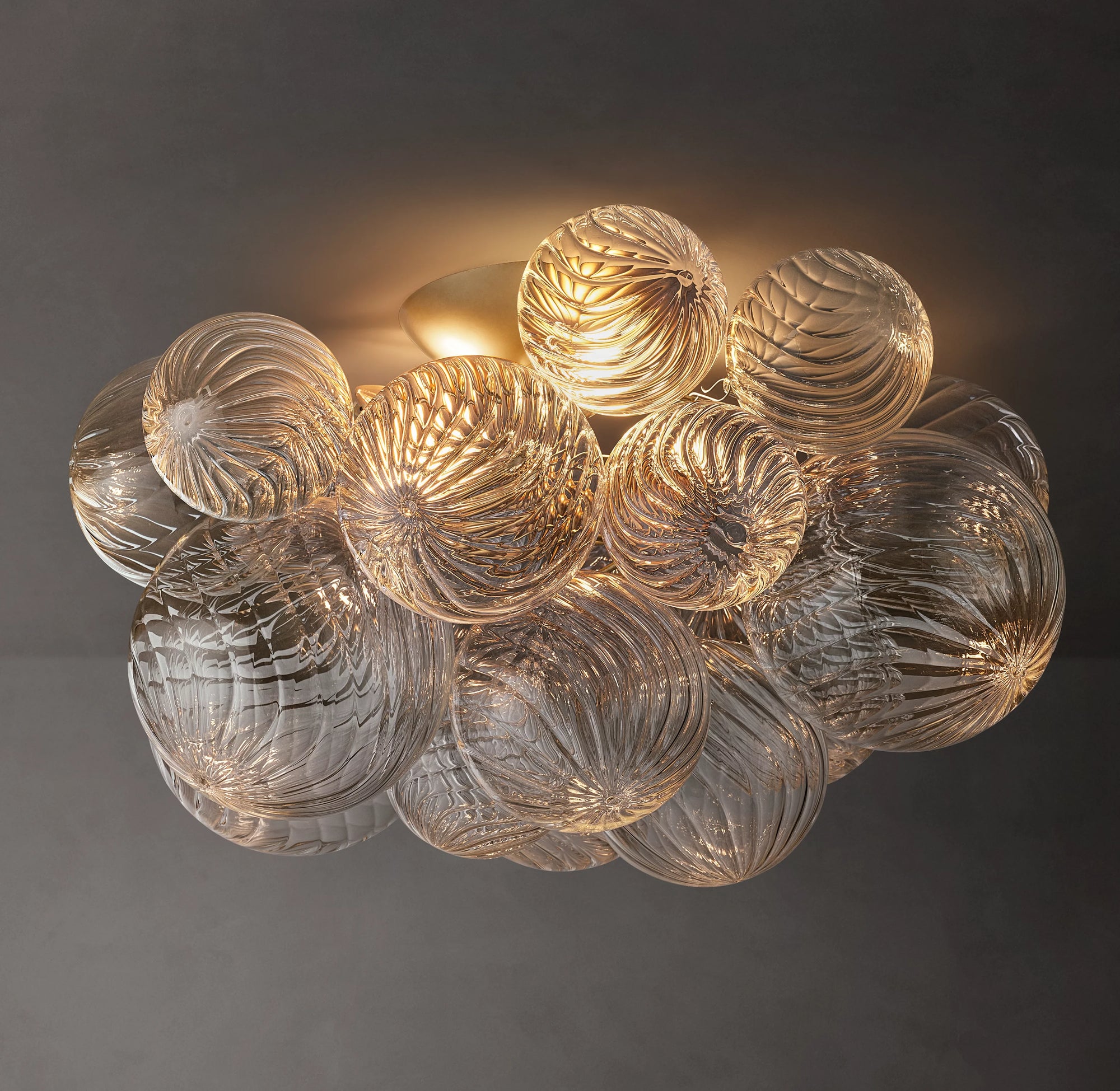 WOMO Glass bubble Flush Mount Ceiling Light- Talia