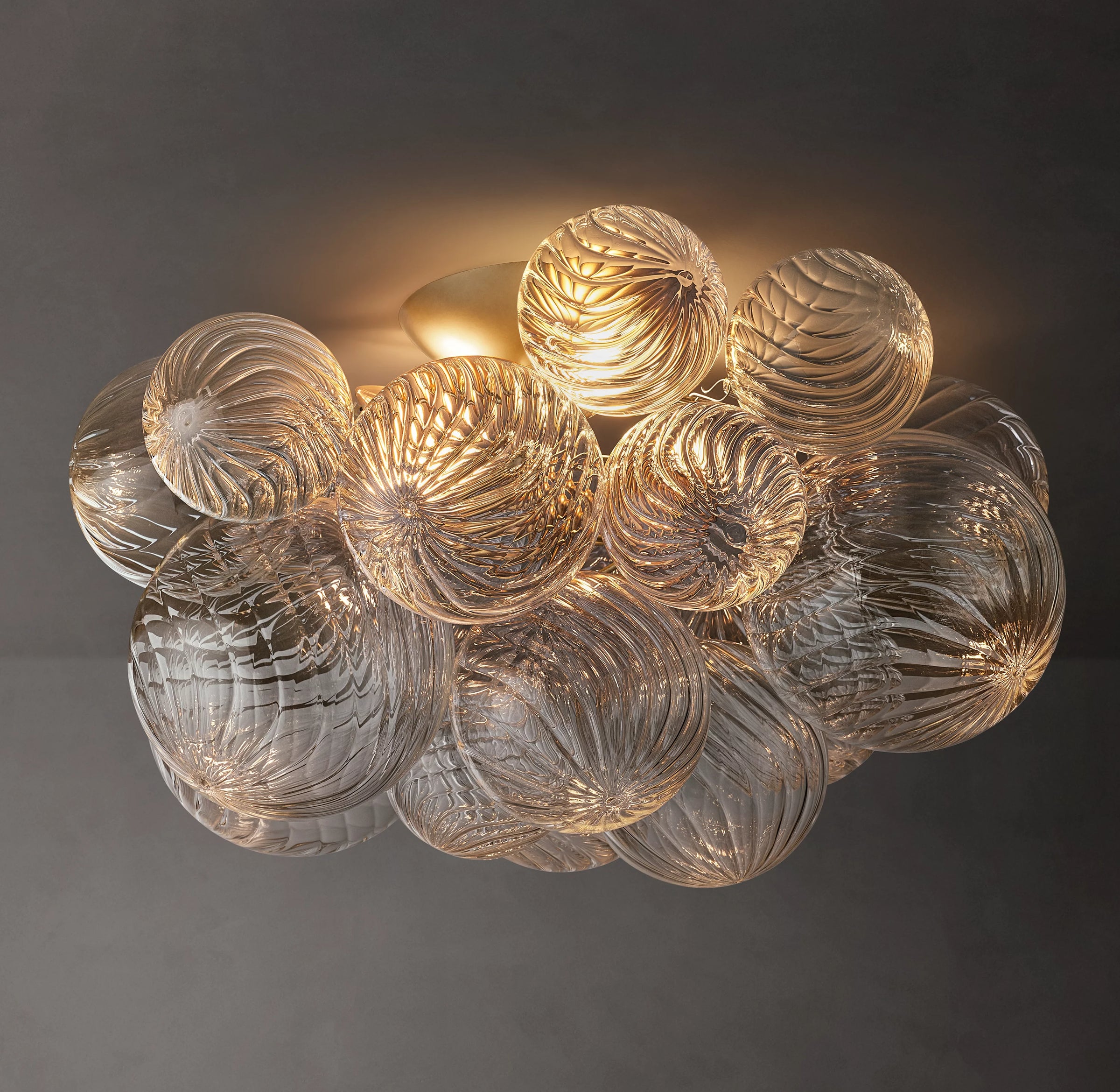 WOMO Glass bubble Flush Mount Ceiling Light- Talia