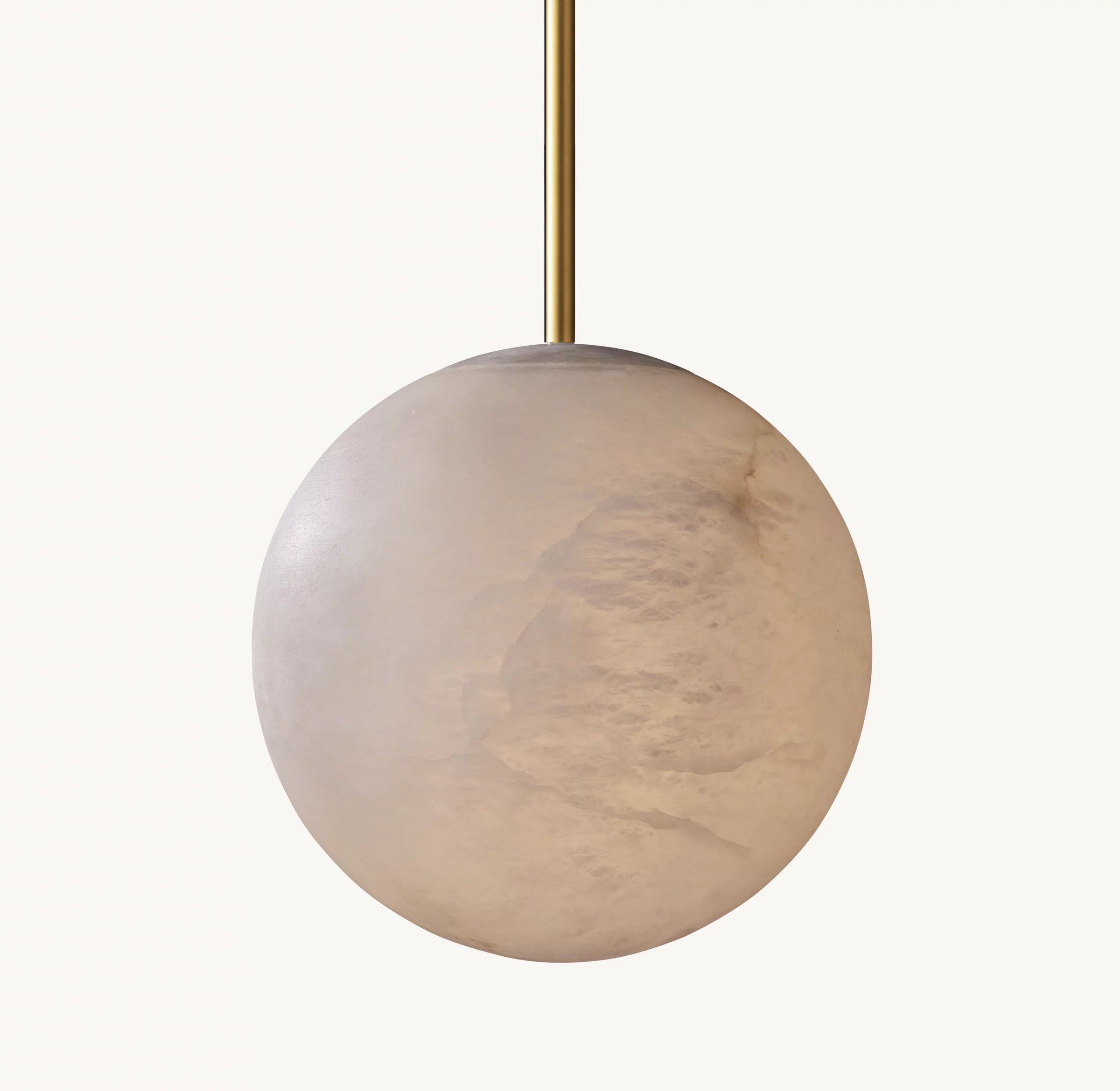 WOMO 11 Inch Hand-carved Alabaster Globe Pendant Light - Celestial