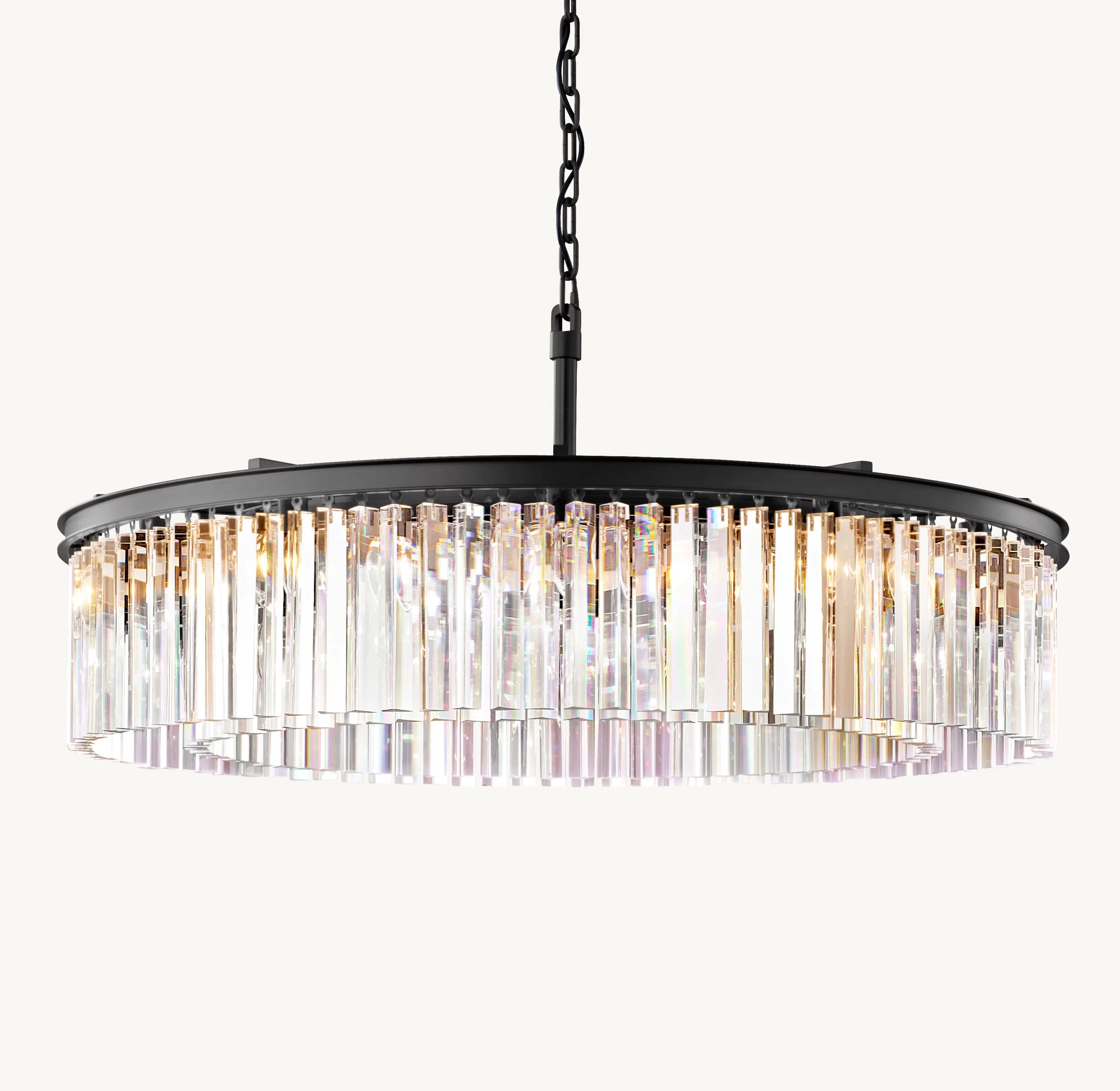 WOMO Crystal Prism Round Chandelier - Rhys