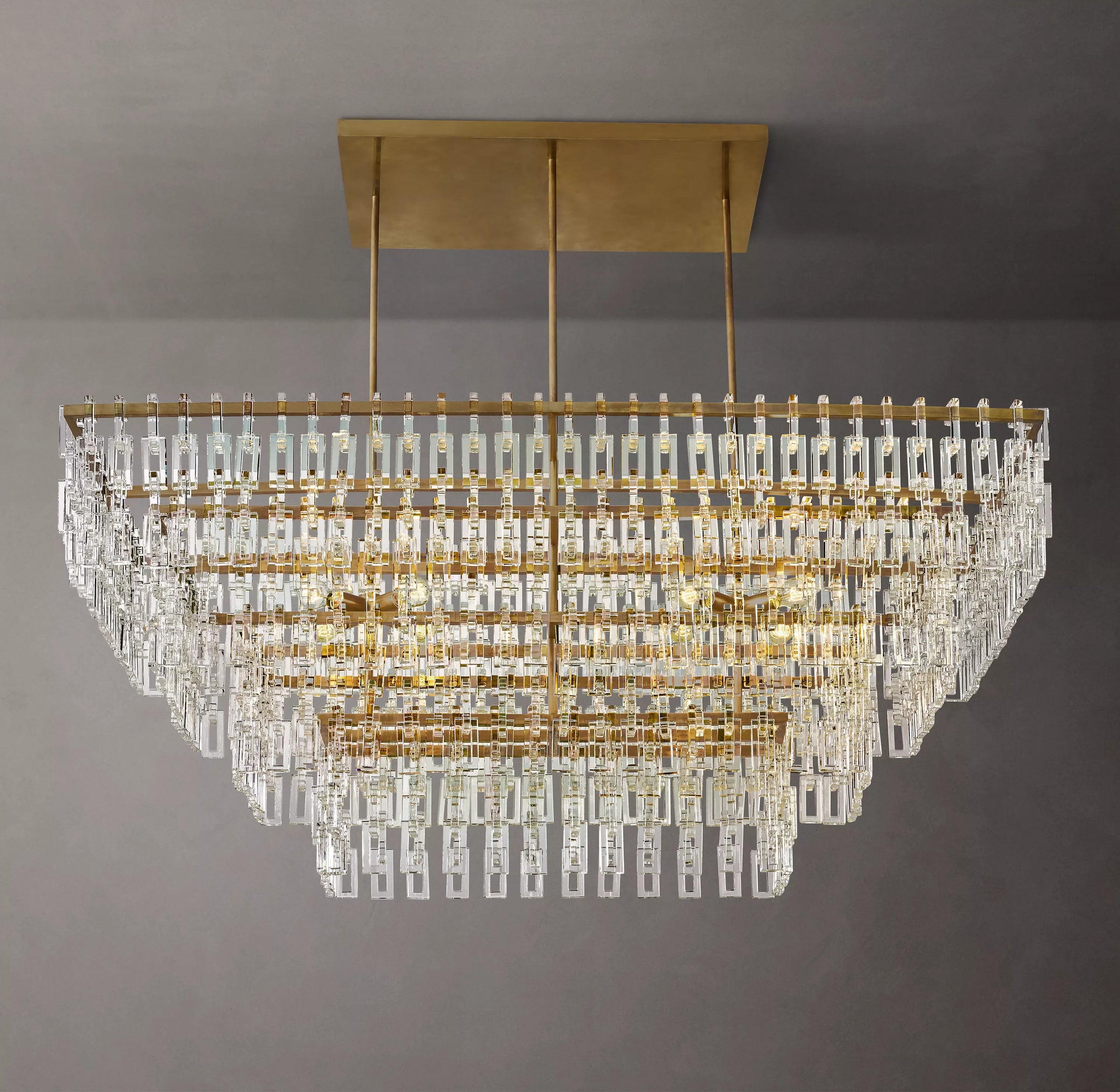 WOMO Chain Crystal Rectangular Chandelier - Marignan
