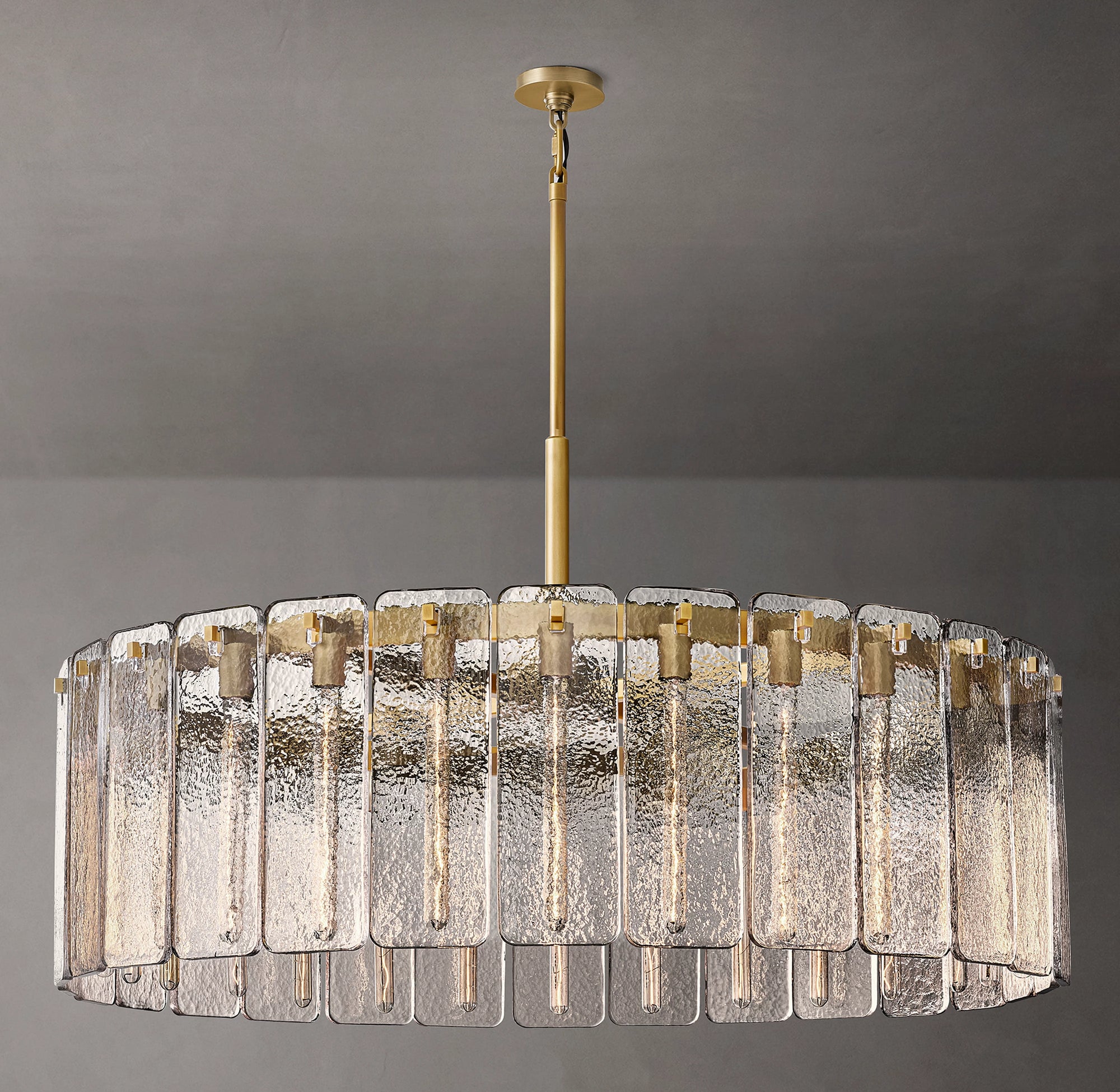 WOMO Textured Glass Round Chandelier - Calamette