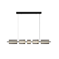 WOMO Amber/Smoked Glass Linear Chandelier-WM2221