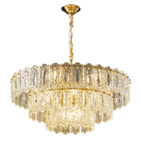 WOMO Textured Glass Tiered Chandelier-WM2177