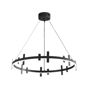 WOMO Black Brass Circular Chandelier-WM2237