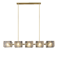 WOMO Textured Glass Linear Chandelier-WM2175