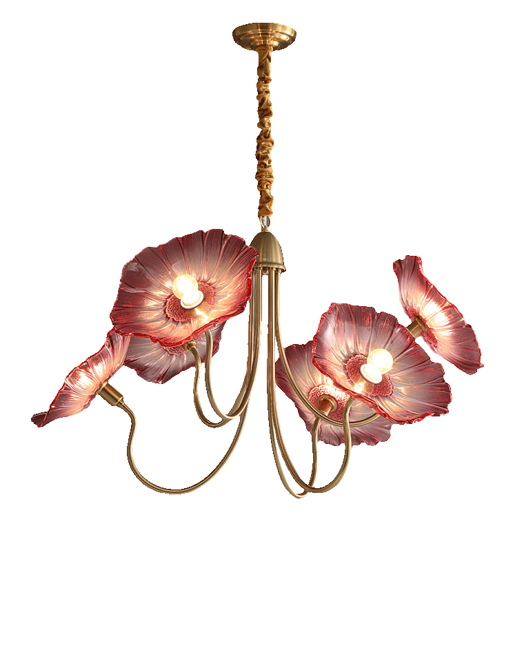 WOMO Lotus Flower Arm Chandelier-WM2025