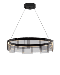 WOMO Smoked Glass Round Chandelier-WM2202