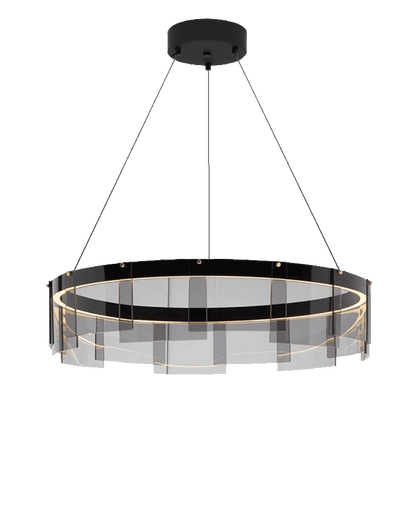 WOMO Smoked Glass Round Chandelier-WM2202