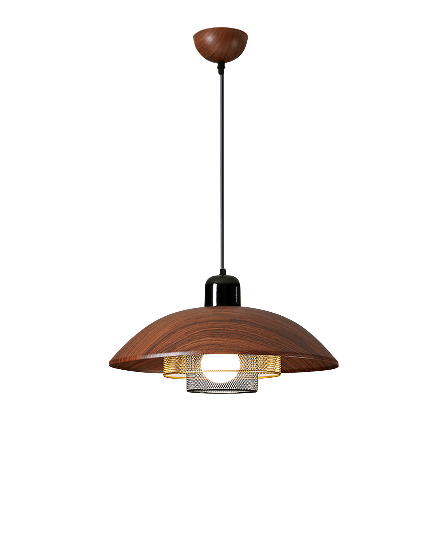 WOMO Walnut Dome Pendant Light-WM2983