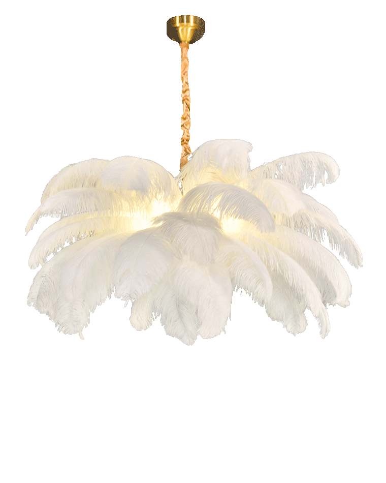 WOMO Palm Feather Chandelier-WM2216