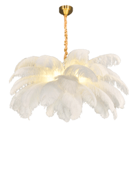 WOMO Palm Feather Chandelier-WM2216