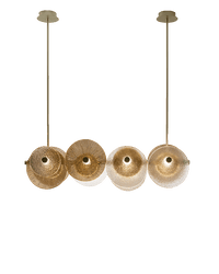 WOMO Textured Glass Disc Chandelier-WM2194