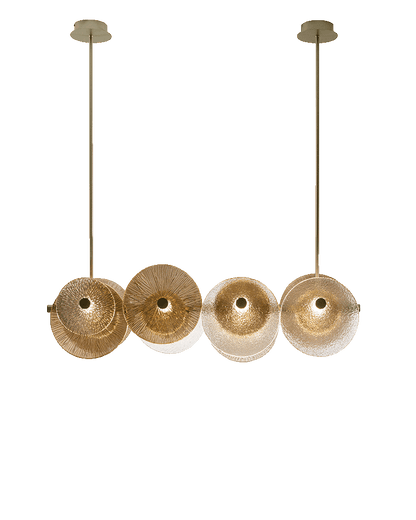 WOMO Textured Glass Disc Chandelier-WM2194