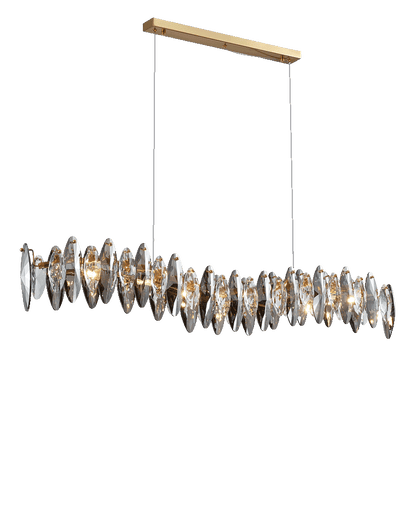 WOMO Smoked Crystal Linear Chandelier-WM2188