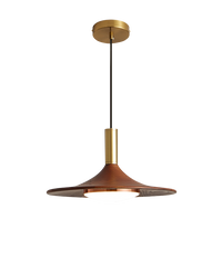 WOMO Walnut Cone Disc Pendant Light-WM2986