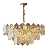 WOMO Tiered Textured Glass Chandelier-WM2208