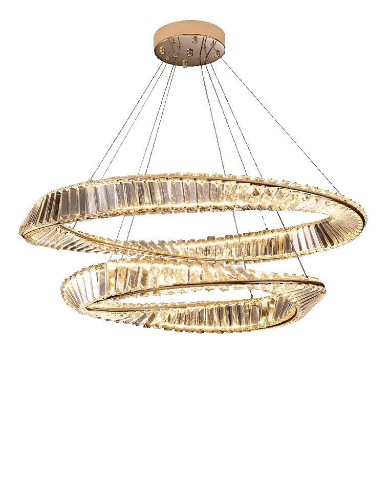 WOMO Möbius Crystal Prism Circular Chandelier-WM2191