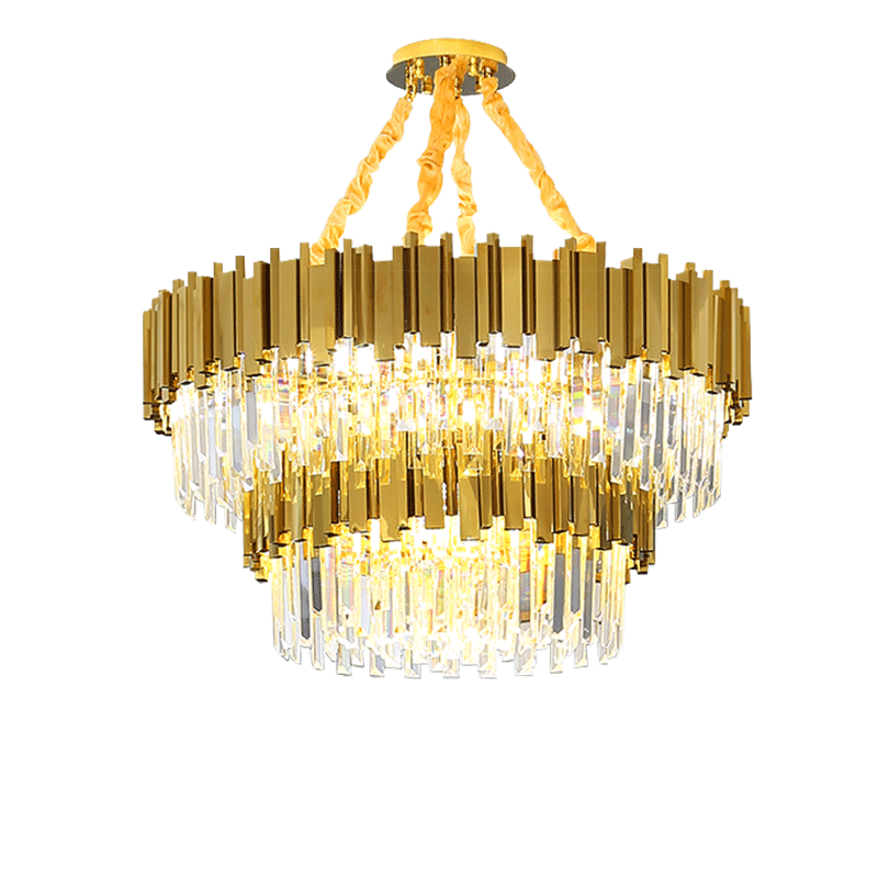 WOMO  Prism Crystal Tiered Chandelier-WM2185